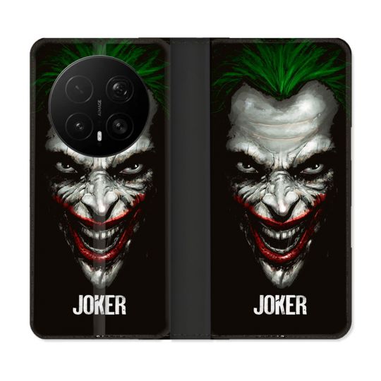 Housse Cuir Portefeuille Pour Honor Magic 8 Pro 5G Joker Noir