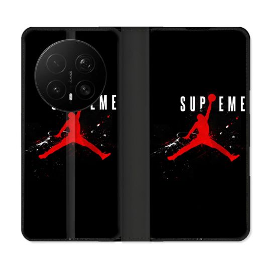 Housse Cuir Portefeuille Pour Honor Magic 8 Pro 5G Jordan Supreme Noir
