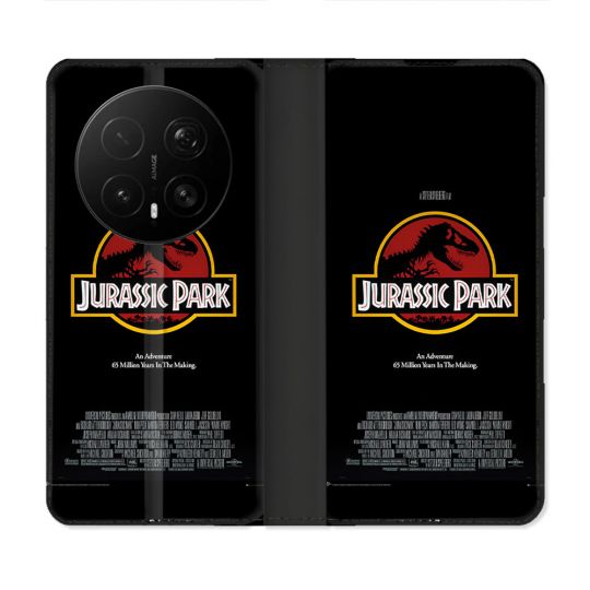 Housse Cuir Portefeuille Pour Honor Magic 8 Pro 5G Jurassic Park Affiche