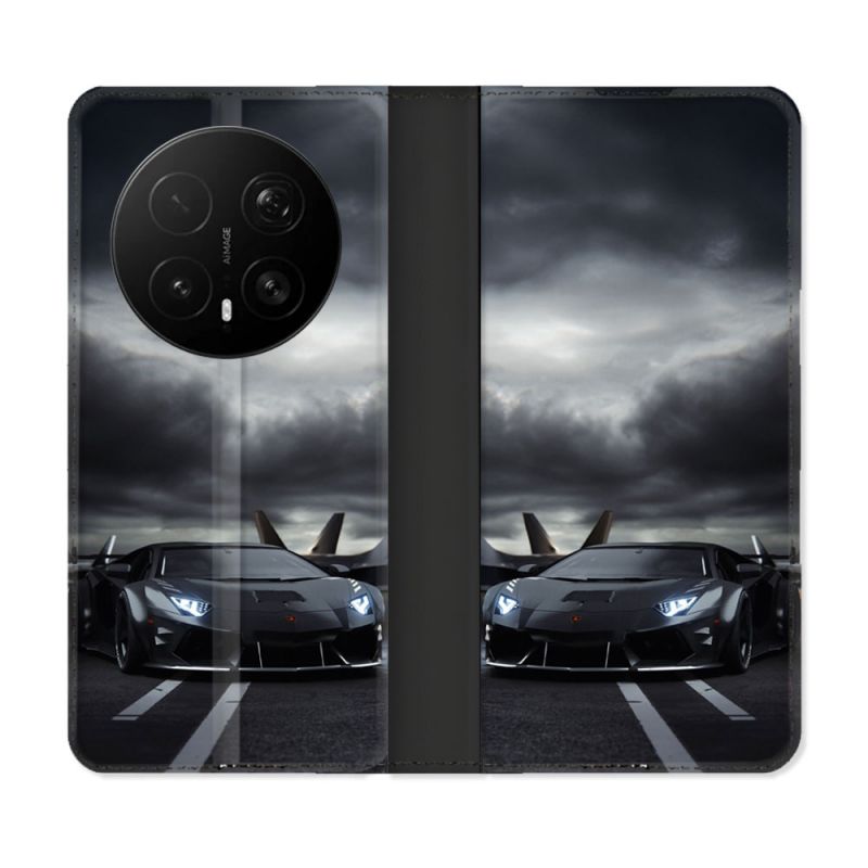 Housse Cuir Portefeuille Pour Honor Magic 8 Pro 5G Lamborghini Avion