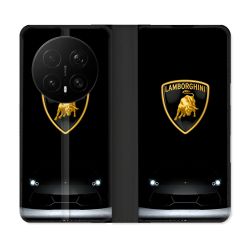 Housse Cuir Portefeuille Pour Honor Magic 8 Pro 5G Lamborghini Noir
