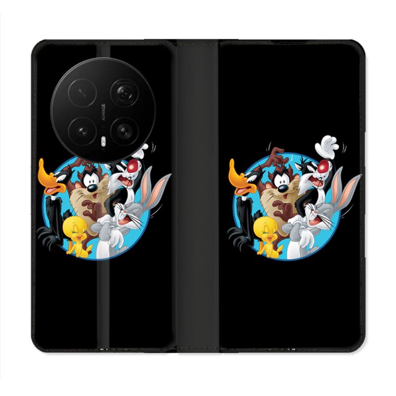 Housse Cuir Portefeuille Pour Honor Magic 8 Pro 5G Looney Tunes