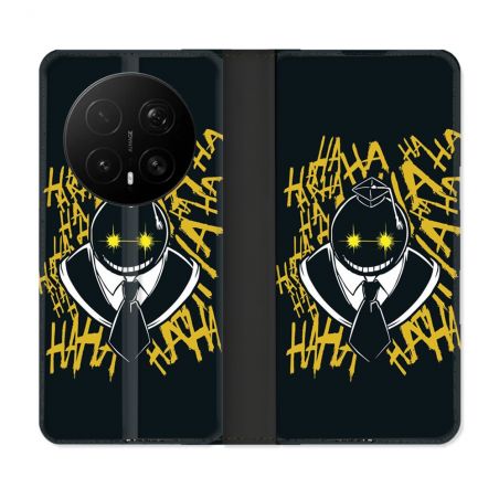 Housse Cuir Portefeuille Pour Honor Magic 8 Pro 5G Manga Assassination Classroom Kuro Noir