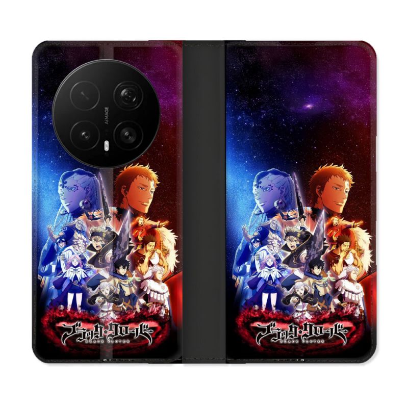Housse Cuir Portefeuille Pour Honor Magic 8 Pro 5G Manga Black Clover Affiche
