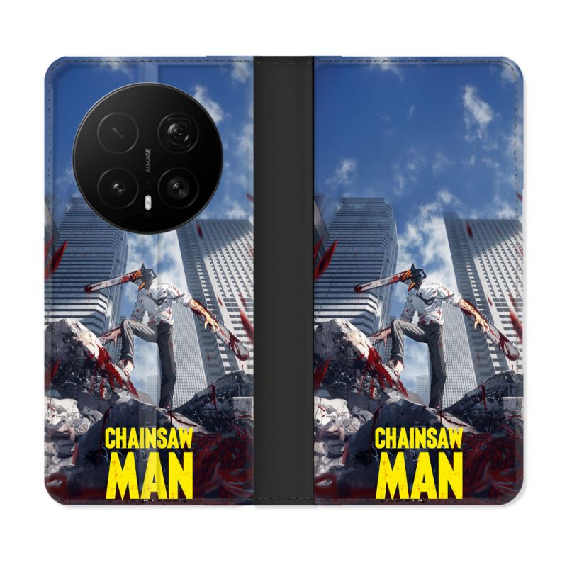 Housse Cuir Portefeuille Pour Honor Magic 8 Pro 5G Manga Chainsaw Man Denji