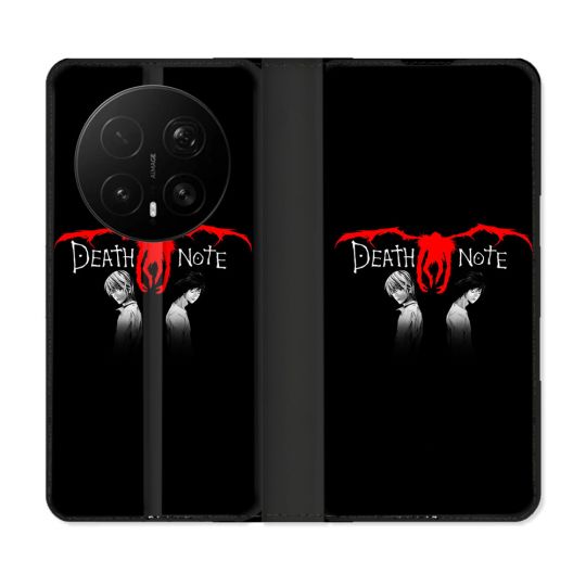 Housse Cuir Portefeuille Pour Honor Magic 8 Pro 5G Manga Death Note Noir