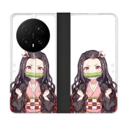 Housse Cuir Portefeuille Pour Honor Magic 8 Pro 5G Manga Demon Slayer Nezuko