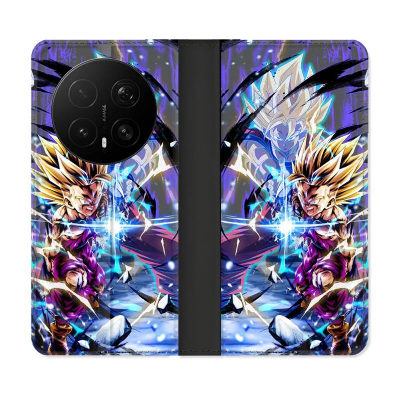 Housse Cuir Portefeuille Pour Honor Magic 8 Pro 5G Manga Dragon Ball Sangohan Duo