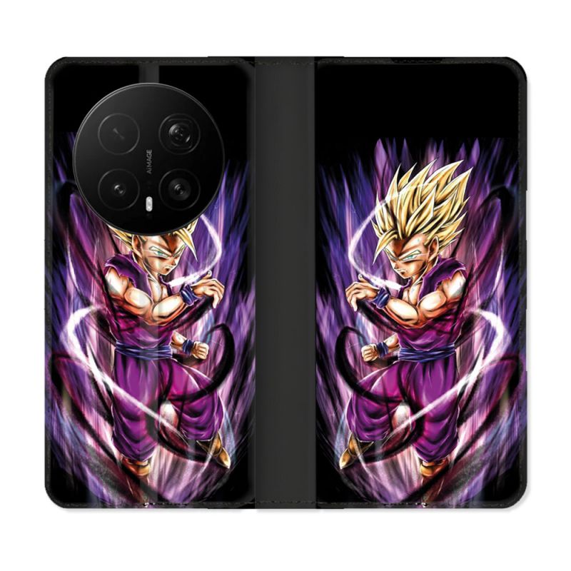 Housse Cuir Portefeuille Pour Honor Magic 8 Pro 5G Manga Dragon Ball Sangohan Violet