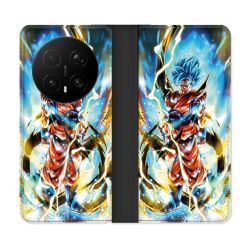 Housse Cuir Portefeuille Pour Honor Magic 8 Pro 5G Manga Dragon Ball Sangoku Blanc