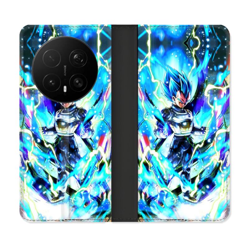 Housse Cuir Portefeuille Pour Honor Magic 8 Pro 5G Manga Dragon Ball Vegeta Bleu