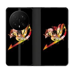 Housse Cuir Portefeuille Pour Honor Magic 8 Pro 5G Manga Fairy Tail Logo Noir