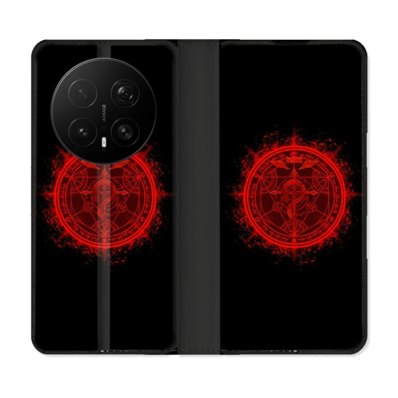 Housse Cuir Portefeuille Pour Honor Magic 8 Pro 5G Manga Fullmetal Alchemist Logo