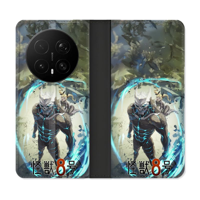Housse Cuir Portefeuille Pour Honor Magic 8 Pro 5G Manga Kaiju N° 8 Kafka Hibino