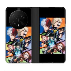 Housse Cuir Portefeuille Pour Honor Magic 8 Pro 5G Manga My Hero Academia Noir