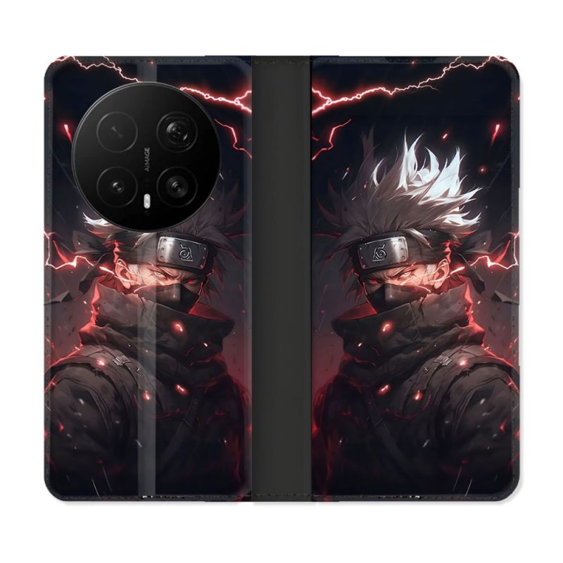 Housse Cuir Portefeuille Pour Honor Magic 8 Pro 5G Manga Naruto Kakashi Dark