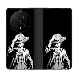 Housse Cuir Portefeuille Pour Honor Magic 8 Pro 5G Manga One Piece Luffy Noir