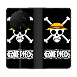 Housse Cuir Portefeuille Pour Honor Magic 8 Pro 5G Manga One Piece Tete de Mort