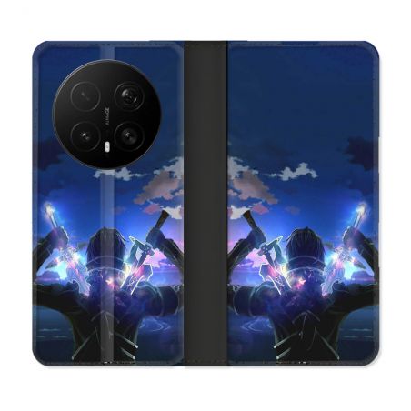 Housse Cuir Portefeuille Pour Honor Magic 8 Pro 5G Manga SAO sword Art Online Epee
