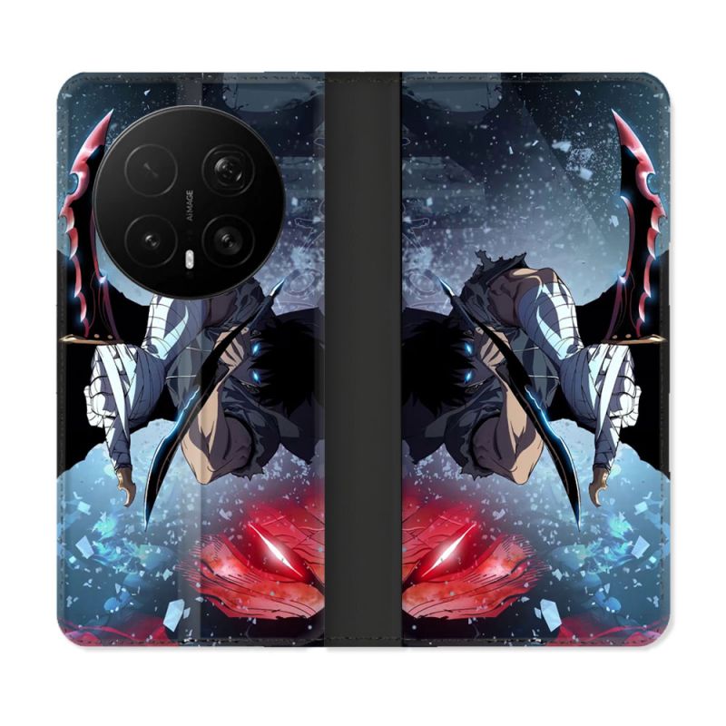 Housse Cuir Portefeuille Pour Honor Magic 8 Pro 5G Manga Solo Leveling Sung Epee