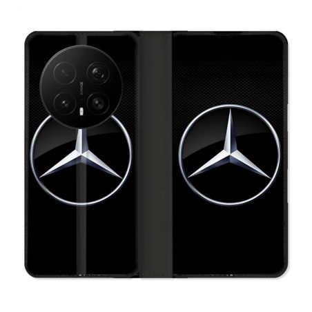 Housse Cuir Portefeuille Pour Honor Magic 8 Pro 5G Mercedes Carbone