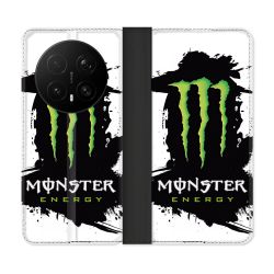Housse Cuir Portefeuille Pour Honor Magic 8 Pro 5G Monster Energy Tache
