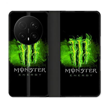 Housse Cuir Portefeuille Pour Honor Magic 8 Pro 5G Monster Energy Vert