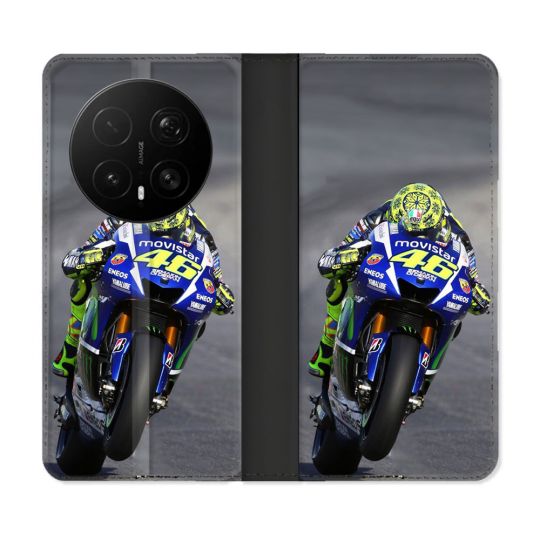 Housse Cuir Portefeuille Pour Honor Magic 8 Pro 5G Moto Course GP Wheeling 46