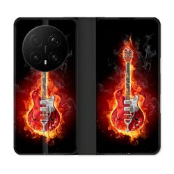 Housse Cuir Portefeuille Pour Honor Magic 8 Pro 5G Musique Guitare Electrique