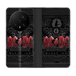 Housse Cuir Portefeuille Pour Honor Magic 8 Pro 5G Musique Rock ACDC Rouge