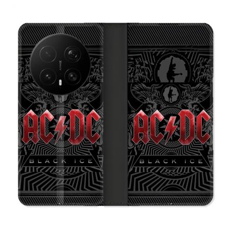 Housse Cuir Portefeuille Pour Honor Magic 8 Pro 5G Musique Rock ACDC Rouge