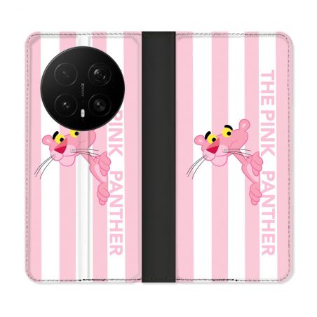 Housse Cuir Portefeuille Pour Honor Magic 8 Pro 5G Panthere Rose