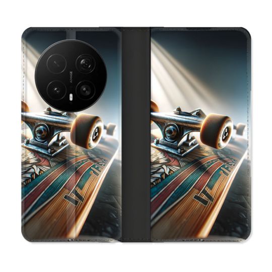 Housse Cuir Portefeuille Pour Honor Magic 8 Pro 5G Planche Skate