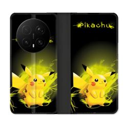 Housse Cuir Portefeuille Pour Honor Magic 8 Pro 5G Pokemon Pikachu Eclair