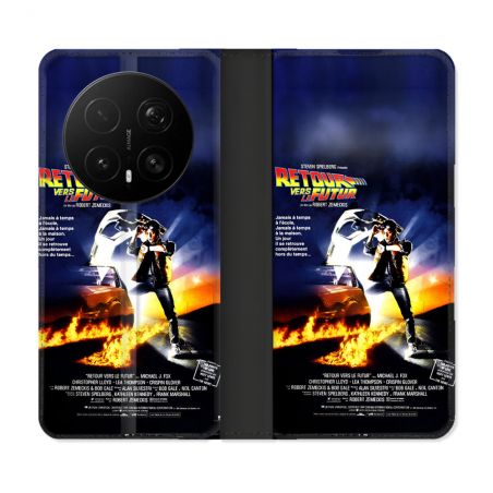Housse Cuir Portefeuille Pour Honor Magic 8 Pro 5G Retour Vers Le Futur Affiche