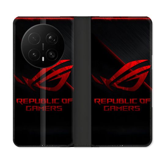 Housse Cuir Portefeuille Pour Honor Magic 8 Pro 5G ROG Rouge