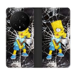 Housse Cuir Portefeuille Pour Honor Magic 8 Pro 5G Simpson Bart