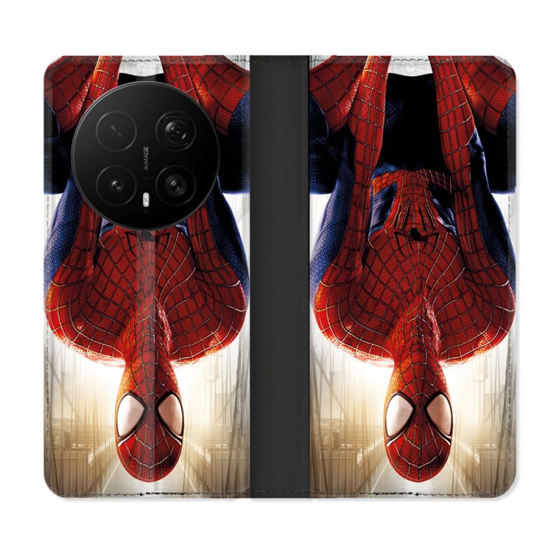 Housse Cuir Portefeuille Pour Honor Magic 8 Pro 5G Spiderman Invers