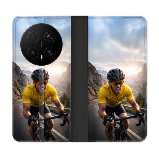 Housse Cuir Portefeuille Pour Honor Magic 8 Pro 5G Sport Cyclisme Maillot Jaune