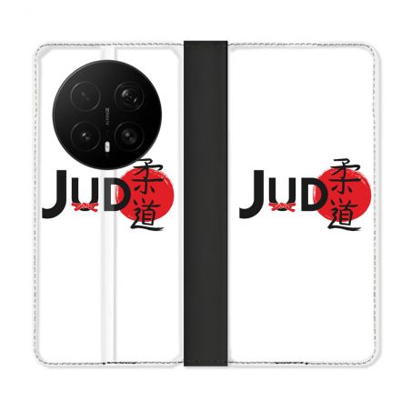 Housse Cuir Portefeuille Pour Honor Magic 8 Pro 5G Sport Judo Logo