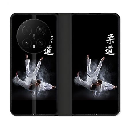 Housse Cuir Portefeuille Pour Honor Magic 8 Pro 5G Sport Judo Noir