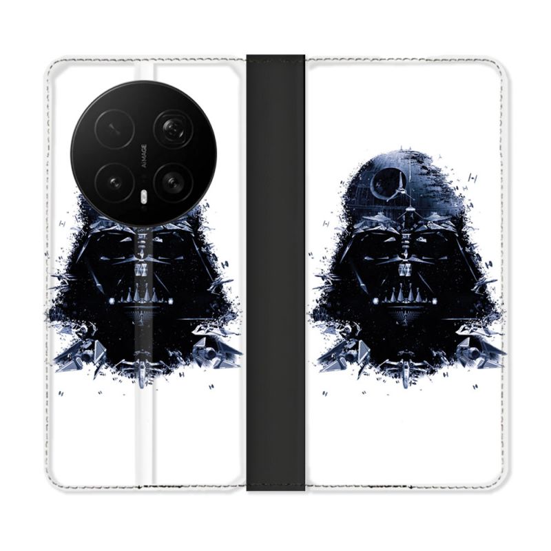 Housse Cuir Portefeuille Pour Honor Magic 8 Pro 5G Star Wars - Dark Vador Blanc