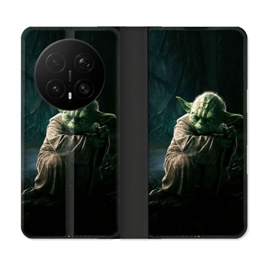Housse Cuir Portefeuille Pour Honor Magic 8 Pro 5G Star Wars - Yoda sombre