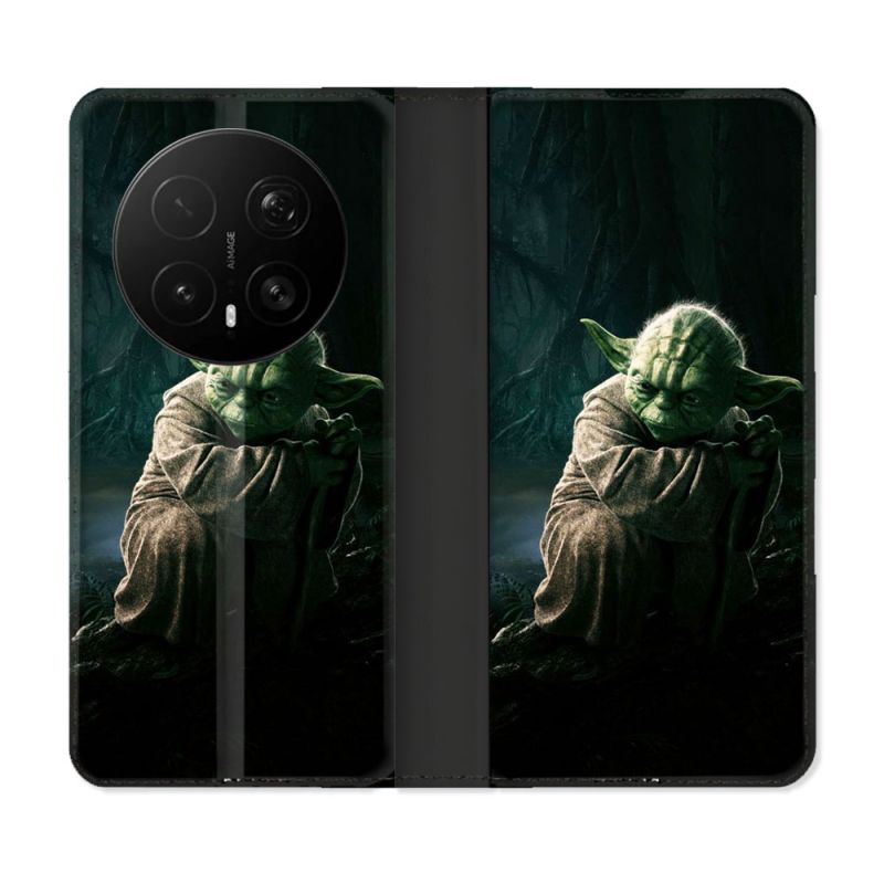 Housse Cuir Portefeuille Pour Honor Magic 8 Pro 5G Star Wars - Yoda sombre