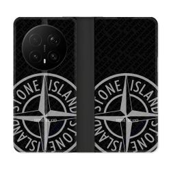Housse Cuir Portefeuille Pour Honor Magic 8 Pro 5G Stone Island Gris