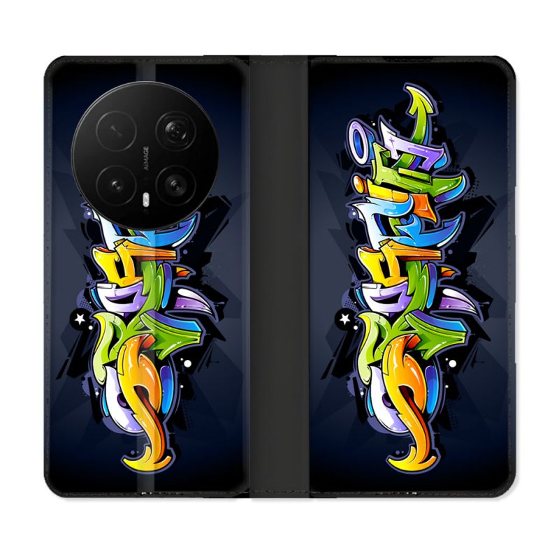 Housse Cuir Portefeuille Pour Honor Magic 8 Pro 5G Street Art Graffiti