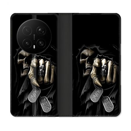 Housse Cuir Portefeuille Pour Honor Magic 8 Pro 5G Tete de Mort Your Next