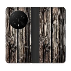 Housse Cuir Portefeuille Pour Honor Magic 8 Pro 5G Texture Bois