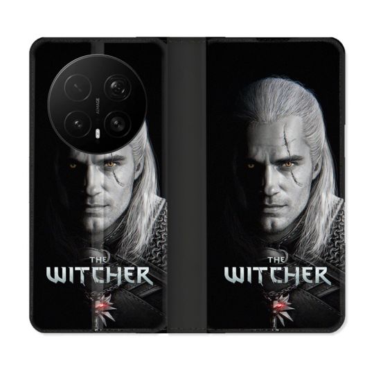 Housse Cuir Portefeuille Pour Honor Magic 8 Pro 5G The Witcher Noir