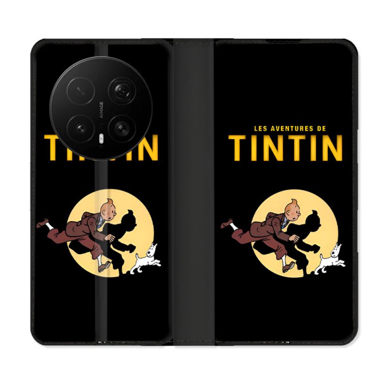 Housse Cuir Portefeuille Pour Honor Magic 8 Pro 5G Tintin Classique
